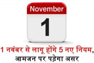 LPG से लेकर Credit Card तक होंगे कई बड़े बदलाव, 1 नवंबर से लागू होंगे 5 नए नियम, आमजन पर पड़ेगा असर