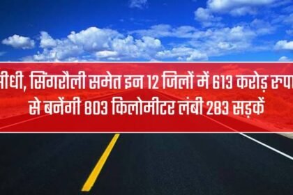 सीधी, सिंगरौली समेत इन 12 जिलों में 613 करोड़ रुपए से बनेंगी 803 किलोमीटर लंबी 283 सड़कें